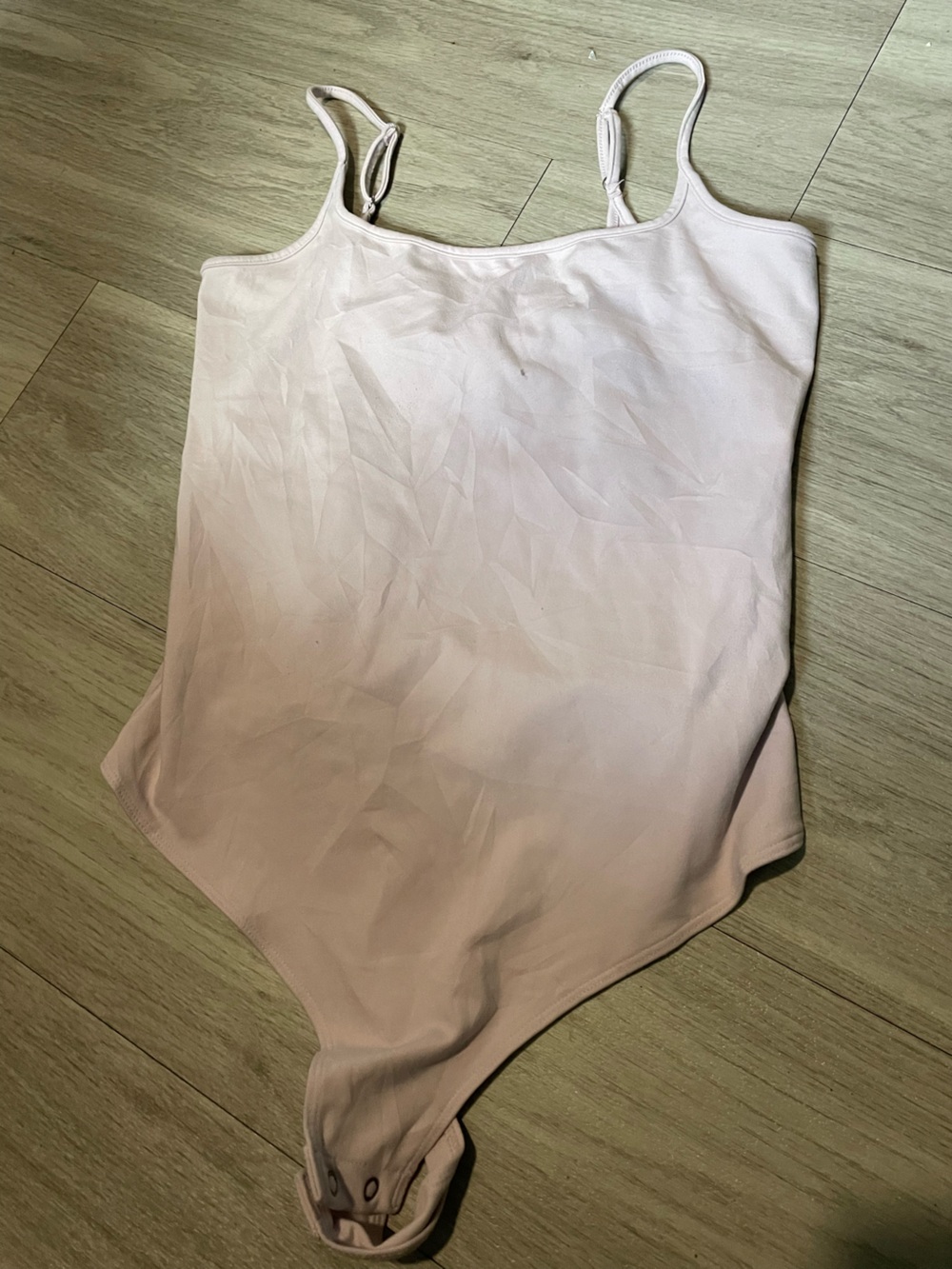 wild fable Pale Pink Slim-Strap Tank Bodysuit